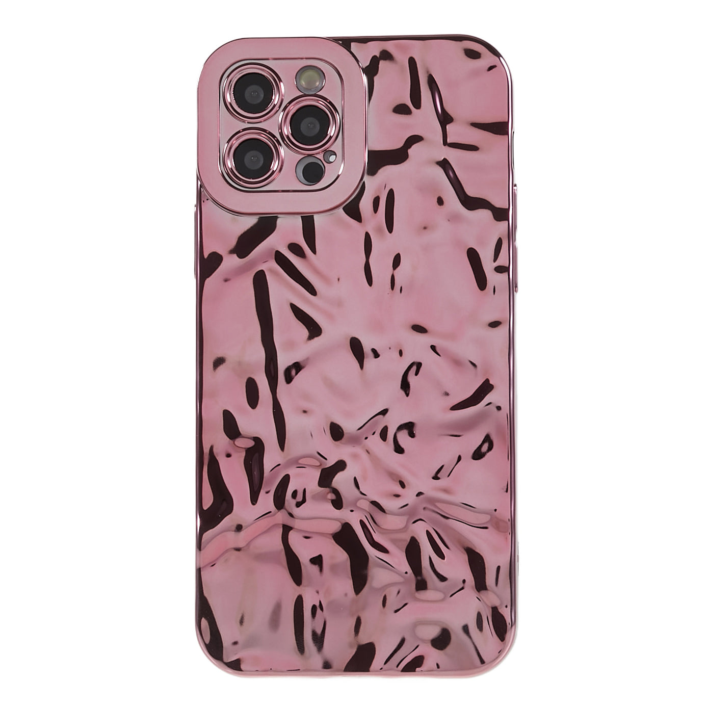 Electroplating Phone Case for iPhone 12 Pro Wrinkled Uneven Anti-scratch TPU Cover Electroplating Phone Case for iPhone 12 Pro Wrinkled Uneven Anti-scratch TPU Cover